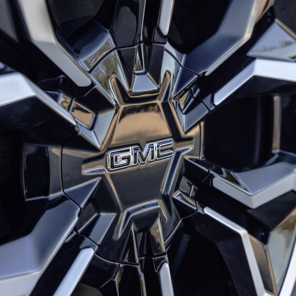 Closeup on the Rim of the new GMC Sierra EV Denali