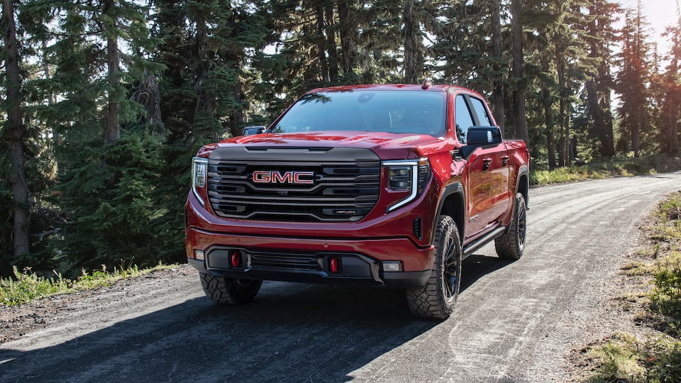 2022 GMC Sierra AT4 Off-Road Truck Exterior Front View Parked