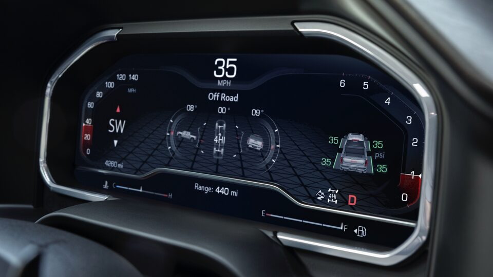 2022 GMC Sierra Truck Interior Driver's Information Center Display
