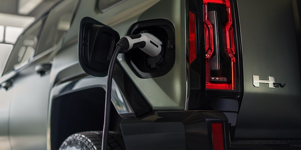 The Hummer EV SUV Charging 