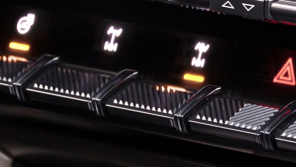 The Front and Rear E-Locker Toggle Switches of the Hummer EV 