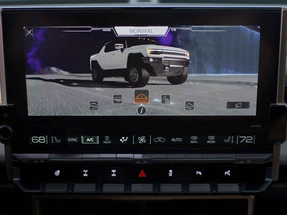 The Hummer EV Pickup on Normal Terrain Mode
