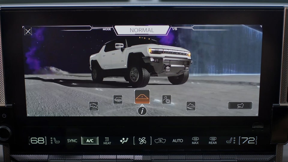 The Hummer EV Pickup on Normal Terrain Mode