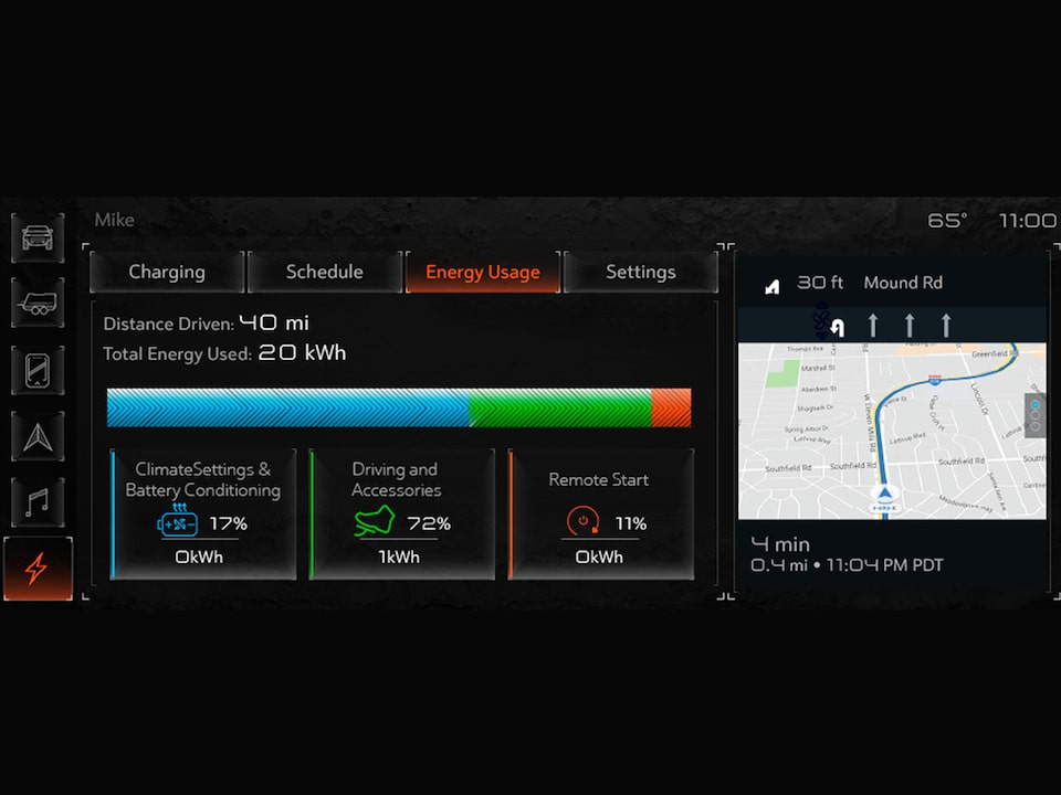 The Hummer EV Displaying GPS on the Infotainment System