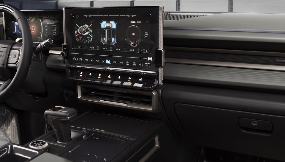The Torque Vectoring System Settings on Display on the Infotainment system of the Humer EV 