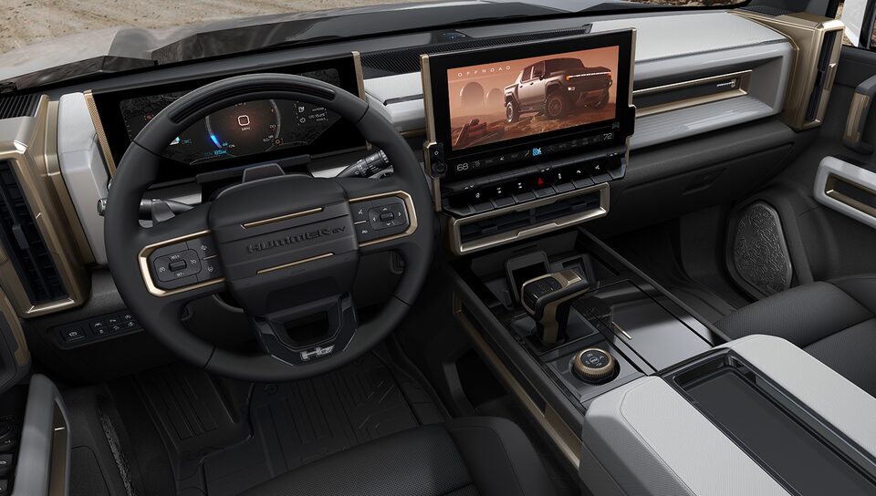 The Advanced & Large Infotainment System of the Hummer EV 