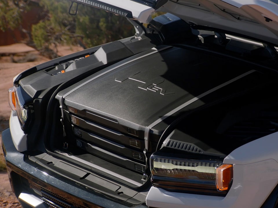 The Humer EV Pick up Front E-Trunk with Ample Storage Space 