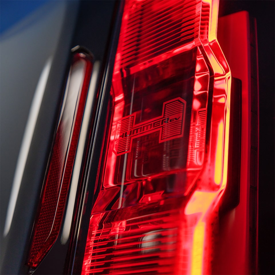 Closeup on the HUMMER EV Headlight