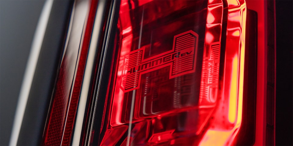 The Taillamps with "Hummer EV" etching 