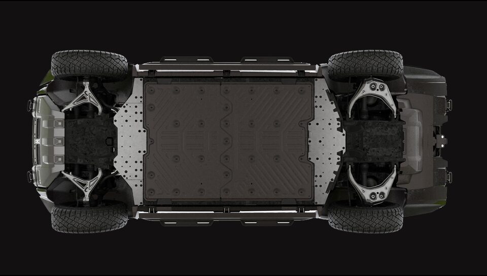 The Hummer EV Pickup Under Body Design 