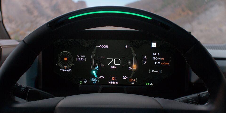 The Technology Packed Instrument Cluster of the Hummer EV