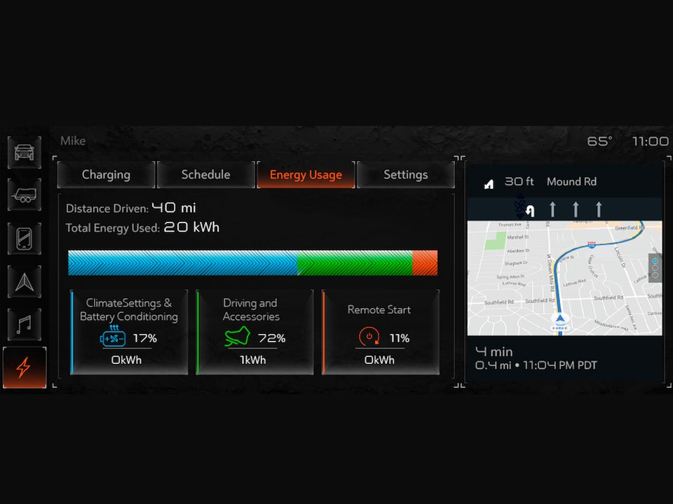 The Hummer EV Pickup Displaying GPS on the Infotainment System