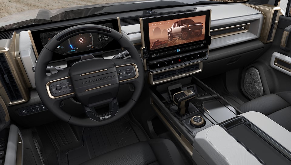The Advanced & Large Infotainment System of the Hummer EV 