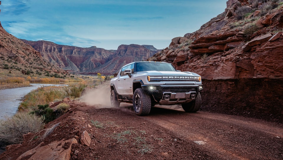 The Hummer EV Pickup Speeding Through the Desert