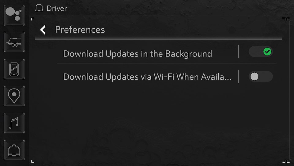Software Updates on Display on the Infotainment System of the Hummer EV