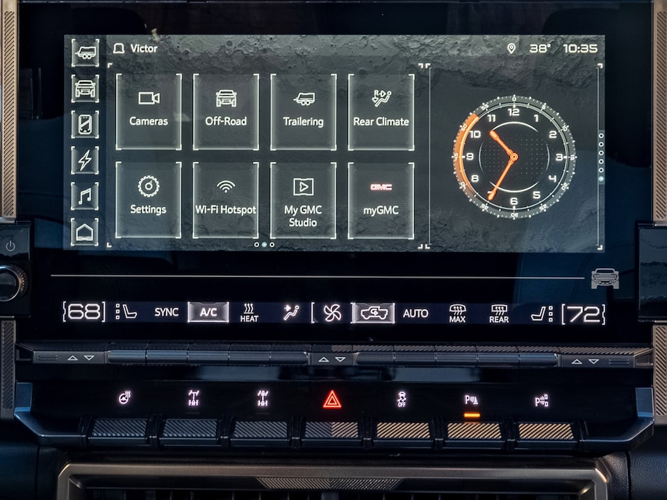 Home Screen of the Hummer EV's Infotainment System