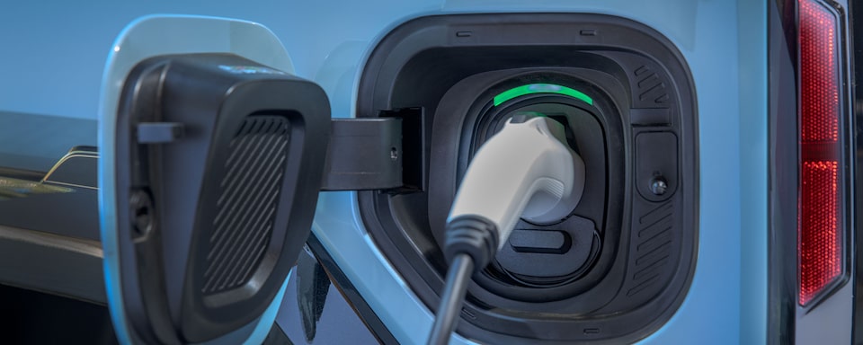 Close-up of a GMC EV Vehicle Charging