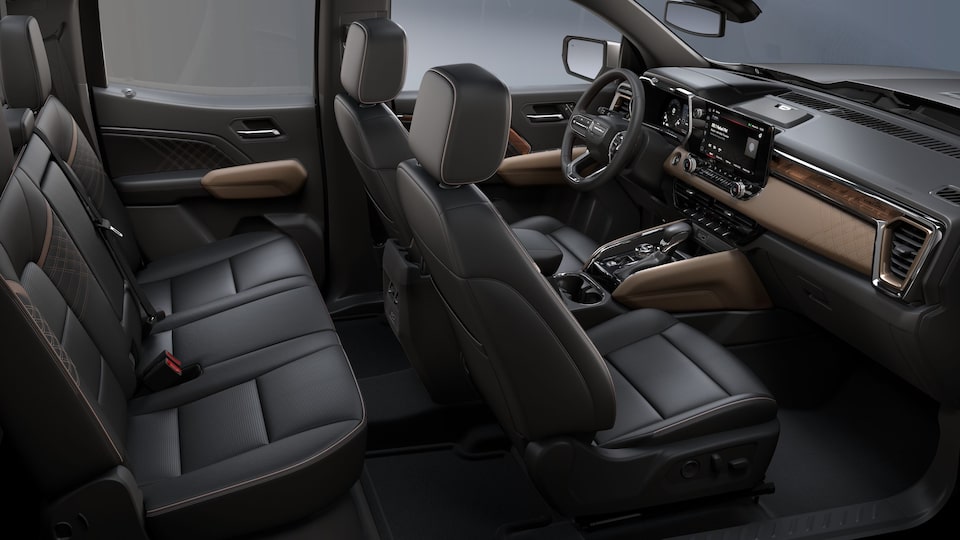 The GMC Canyon Denali with the Jet Black with Teak Finish