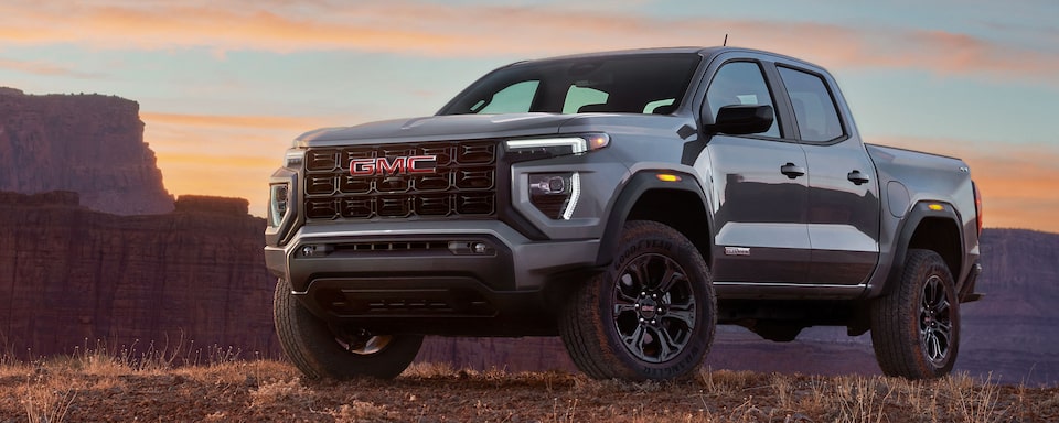 The GMC Canyon Elevation Driving Through the Desert
