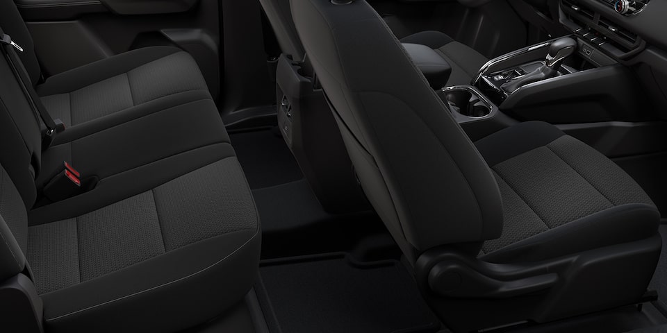 Close-up of the Jet Black Interior of the GMC Canyon