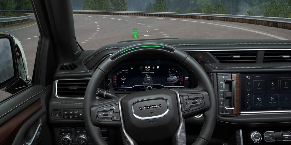 Close-Up on the Front Driver's Side Interior on the GMC Yukon Denali