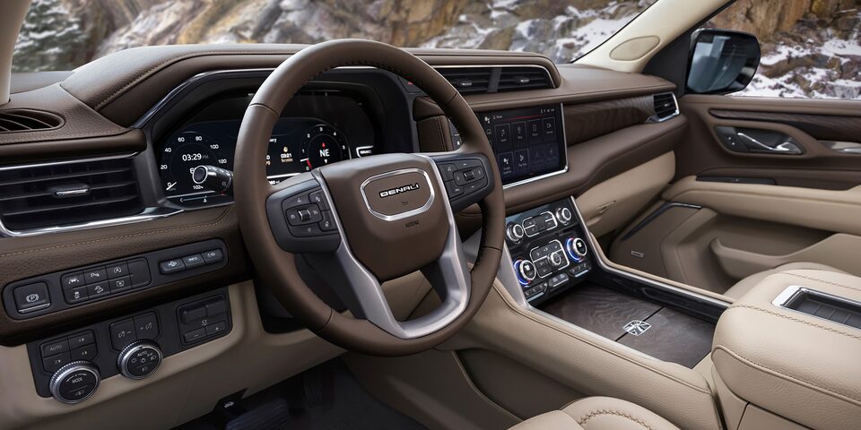 A Driver's Side Interior View of the Front Cabin of the GMC Yukon Denali