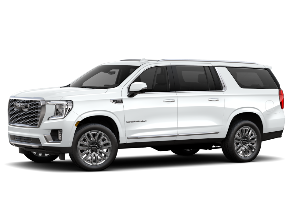 A Parked Summit White GMC Yukon Denali