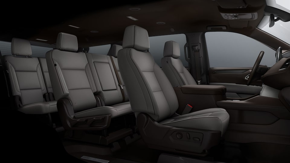 The Jet Black Interior with the Steering Wheel and Infotainment System on the GMC Terrain AT4