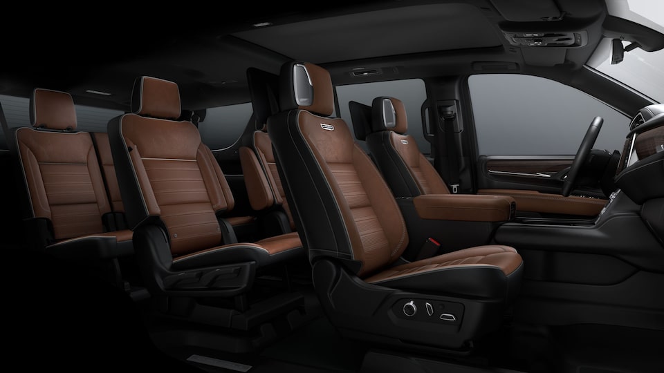 A Side Profile View of the Alpine Umber Interior on the GMC Yukon Denali Ultimate